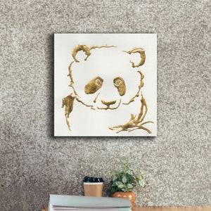 'Gilded Panda' by Chris Paschke, Giclee Canvas Wall Art,18 x 18
