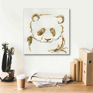 'Gilded Panda' by Chris Paschke, Giclee Canvas Wall Art,18 x 18