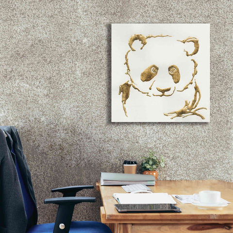 Image of 'Gilded Panda' by Chris Paschke, Giclee Canvas Wall Art,26 x 26