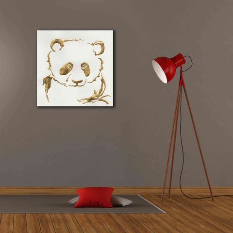 Image of 'Gilded Panda' by Chris Paschke, Giclee Canvas Wall Art,26 x 26
