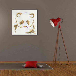 'Gilded Panda' by Chris Paschke, Giclee Canvas Wall Art,26 x 26