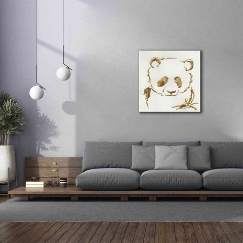 Image of 'Gilded Panda' by Chris Paschke, Giclee Canvas Wall Art,37 x 37