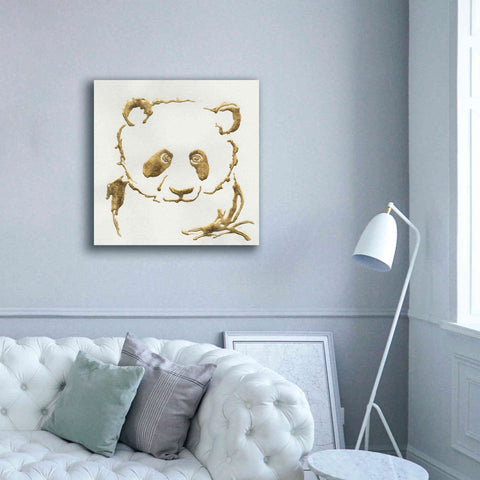 Image of 'Gilded Panda' by Chris Paschke, Giclee Canvas Wall Art,37 x 37