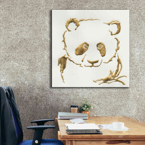 Image of 'Gilded Panda' by Chris Paschke, Giclee Canvas Wall Art,37 x 37