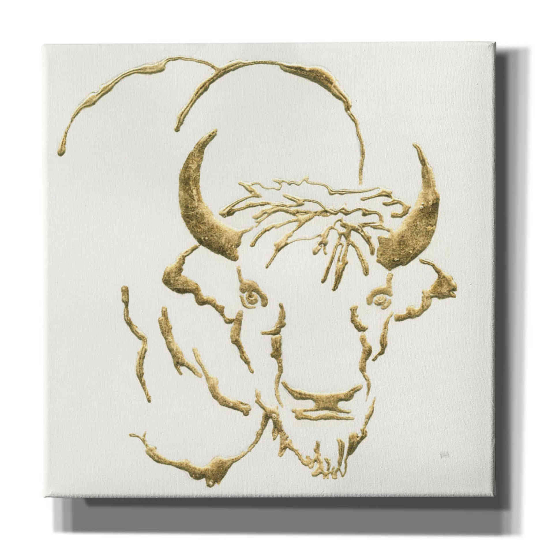 'Gilded Bison' by Chris Paschke, Giclee Canvas Wall Art
