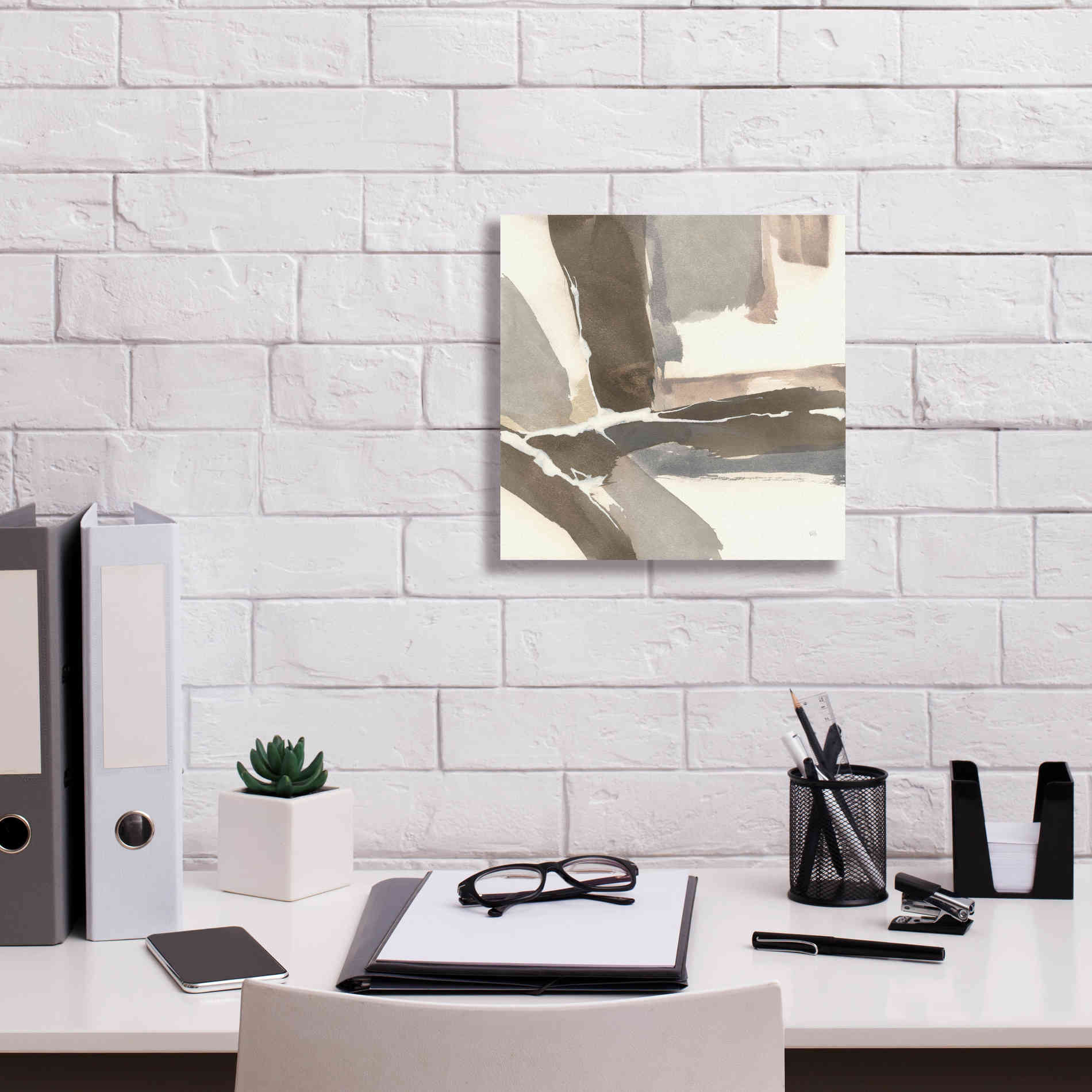 'White And Placid II' by Chris Paschke, Giclee Canvas Wall Art,12 x 12