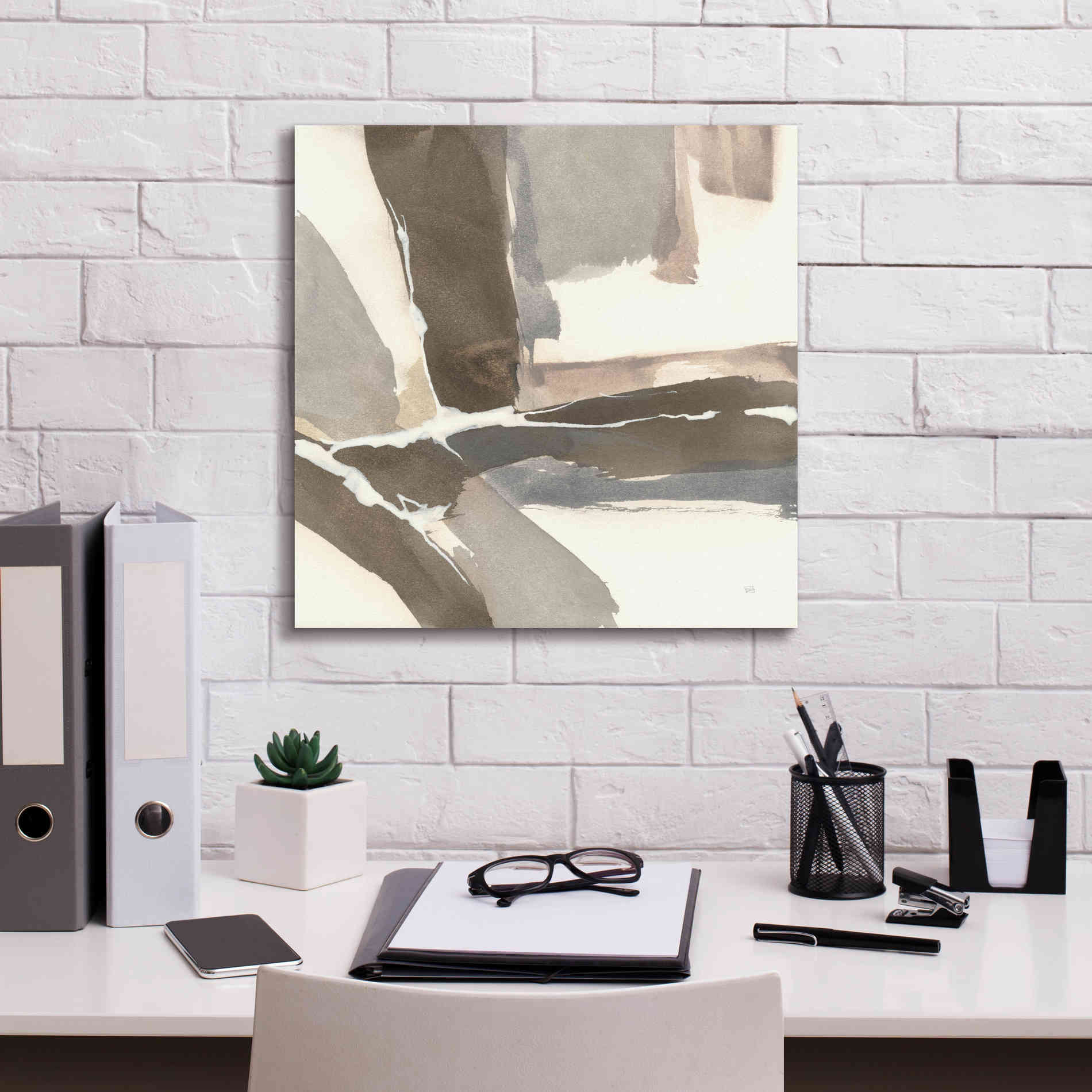 'White And Placid II' by Chris Paschke, Giclee Canvas Wall Art,18 x 18