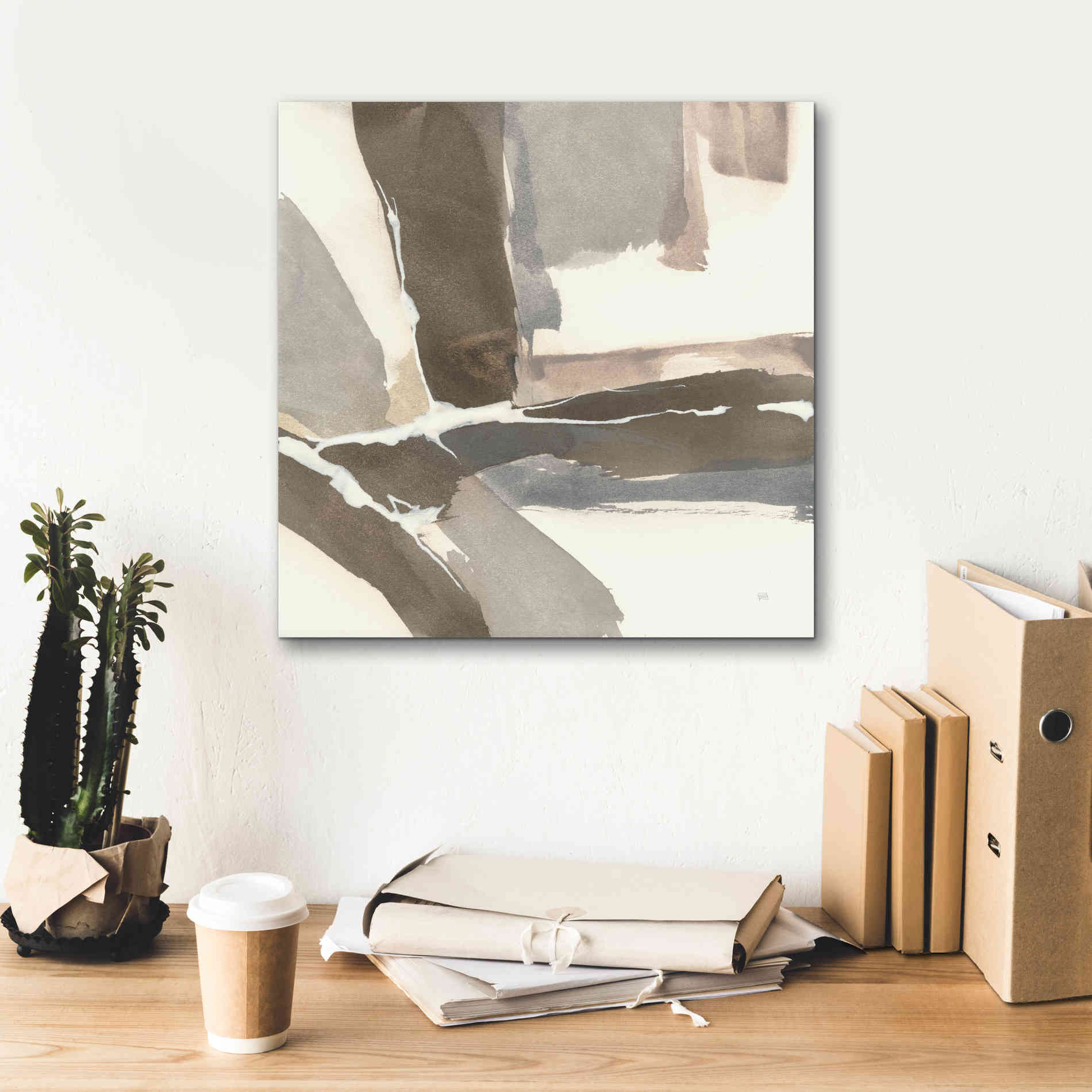 'White And Placid II' by Chris Paschke, Giclee Canvas Wall Art,18 x 18