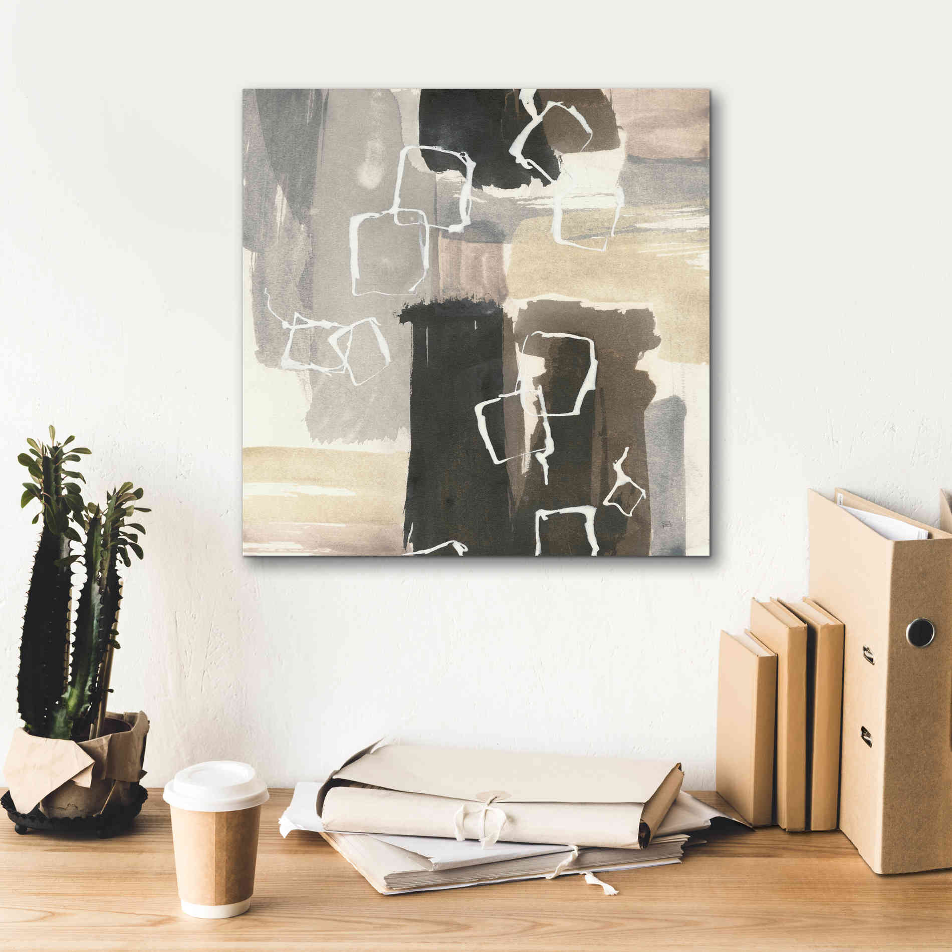 'Dancing Squares I' by Chris Paschke, Giclee Canvas Wall Art,18 x 18