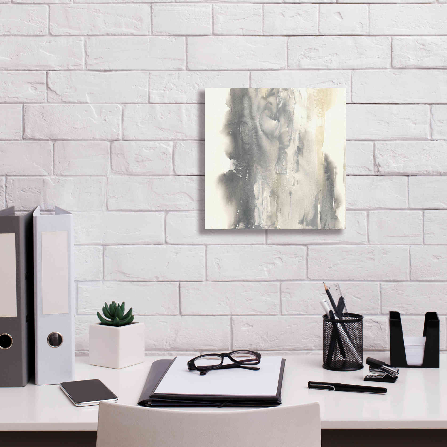 'Pale Taupe I' by Chris Paschke, Giclee Canvas Wall Art,12 x 12