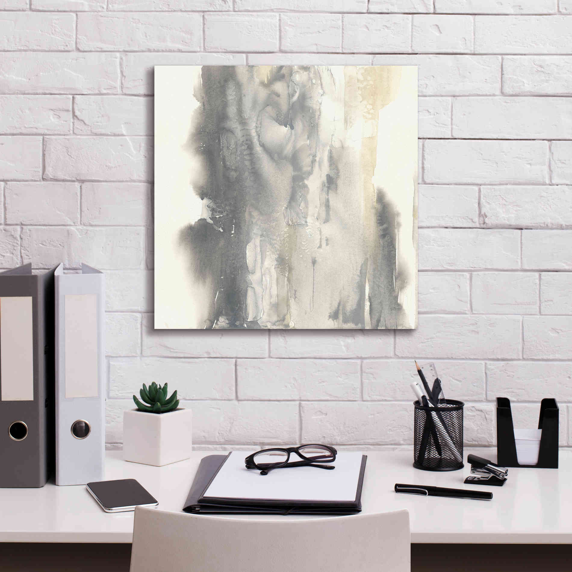 'Pale Taupe I' by Chris Paschke, Giclee Canvas Wall Art,18 x 18