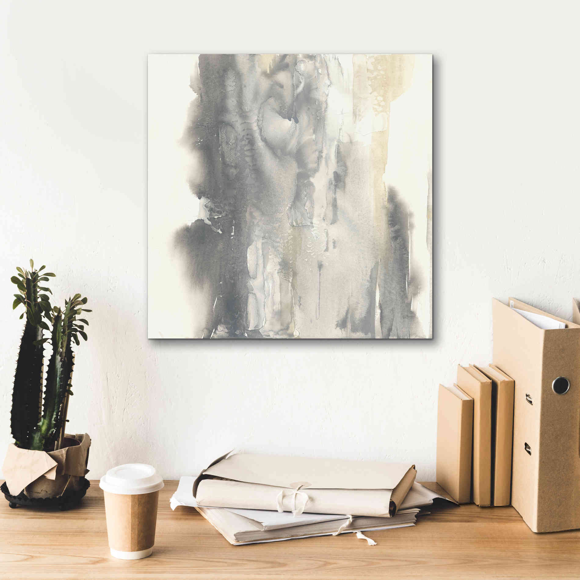 'Pale Taupe I' by Chris Paschke, Giclee Canvas Wall Art,18 x 18