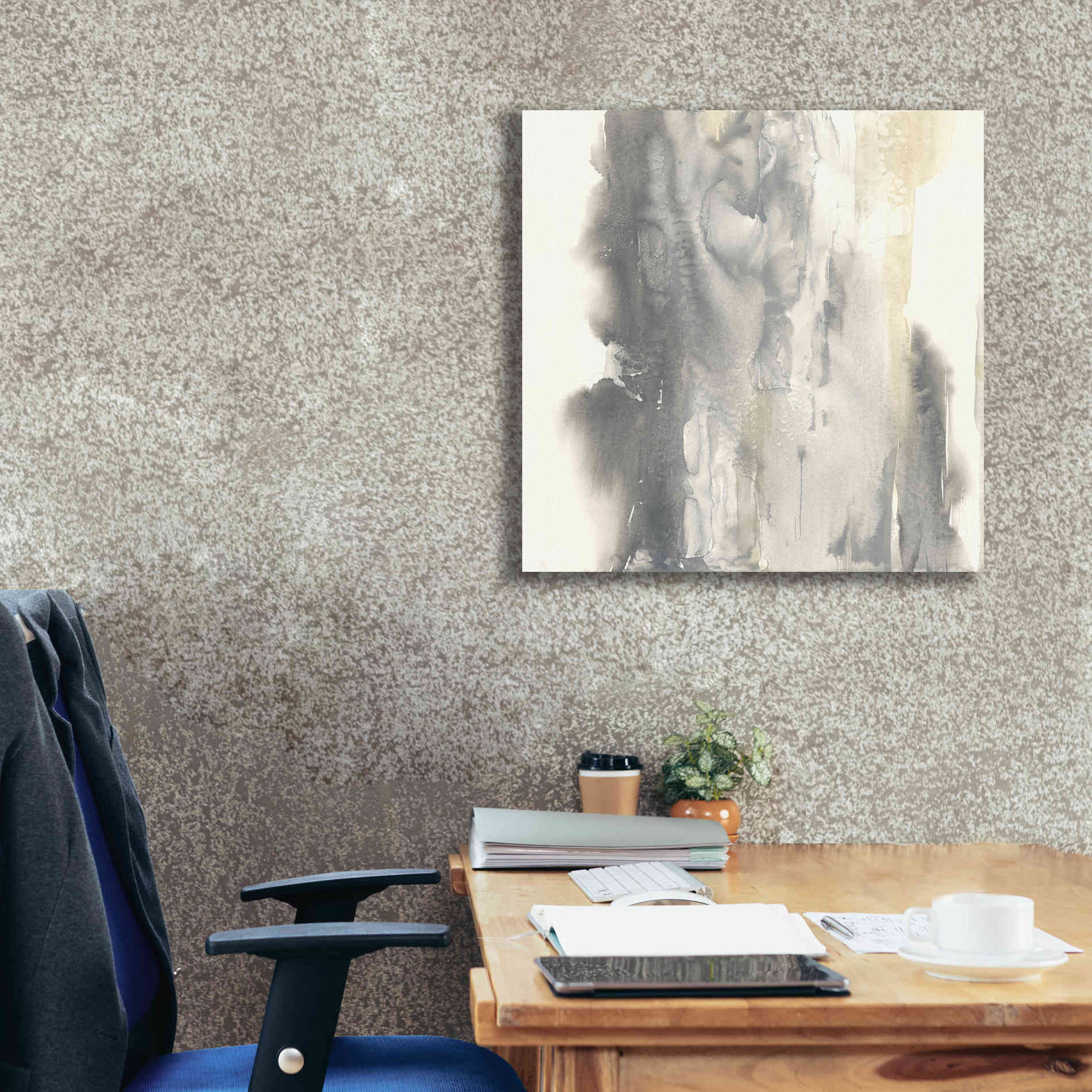 'Pale Taupe I' by Chris Paschke, Giclee Canvas Wall Art,26 x 26