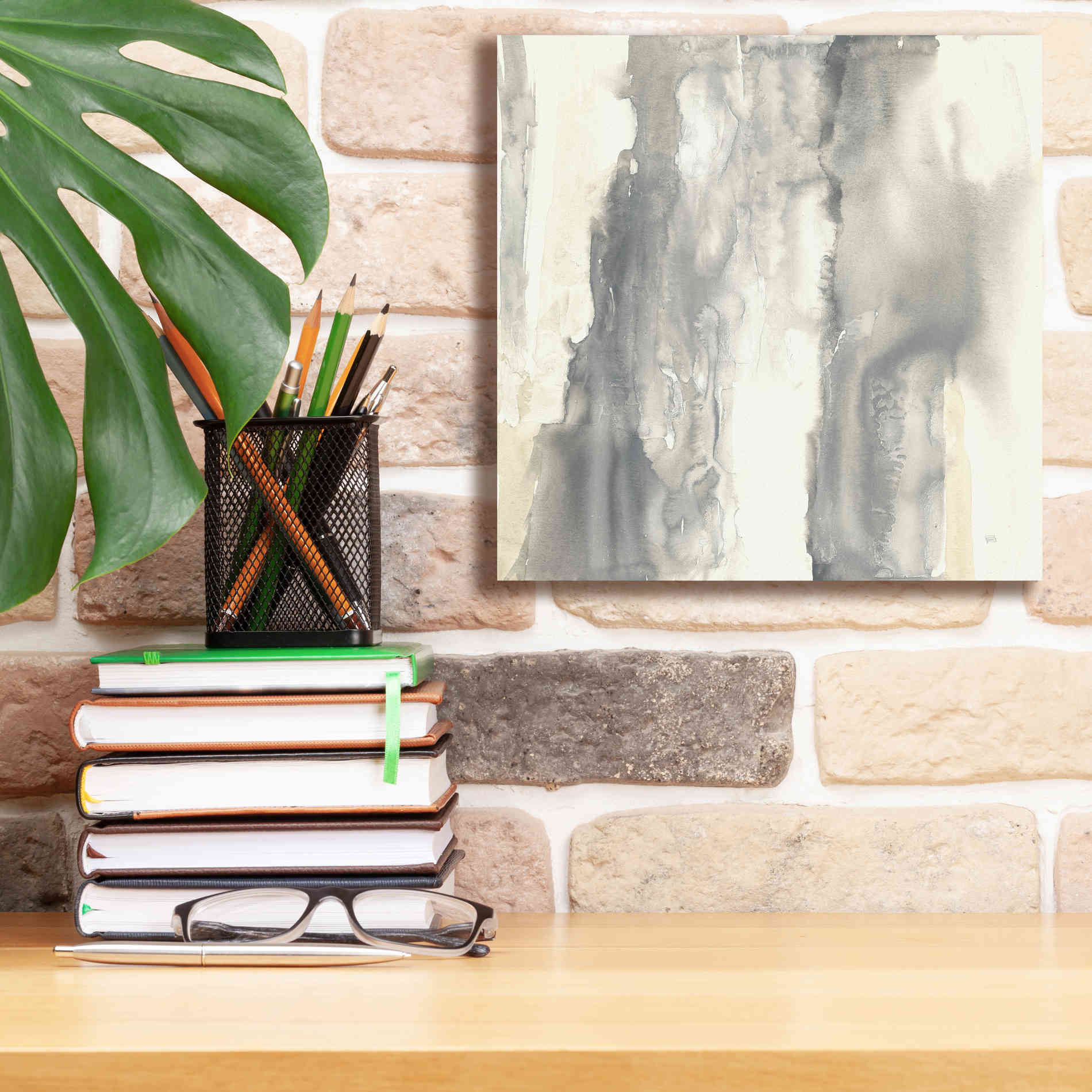 'Pale Taupe II' by Chris Paschke, Giclee Canvas Wall Art,12 x 12