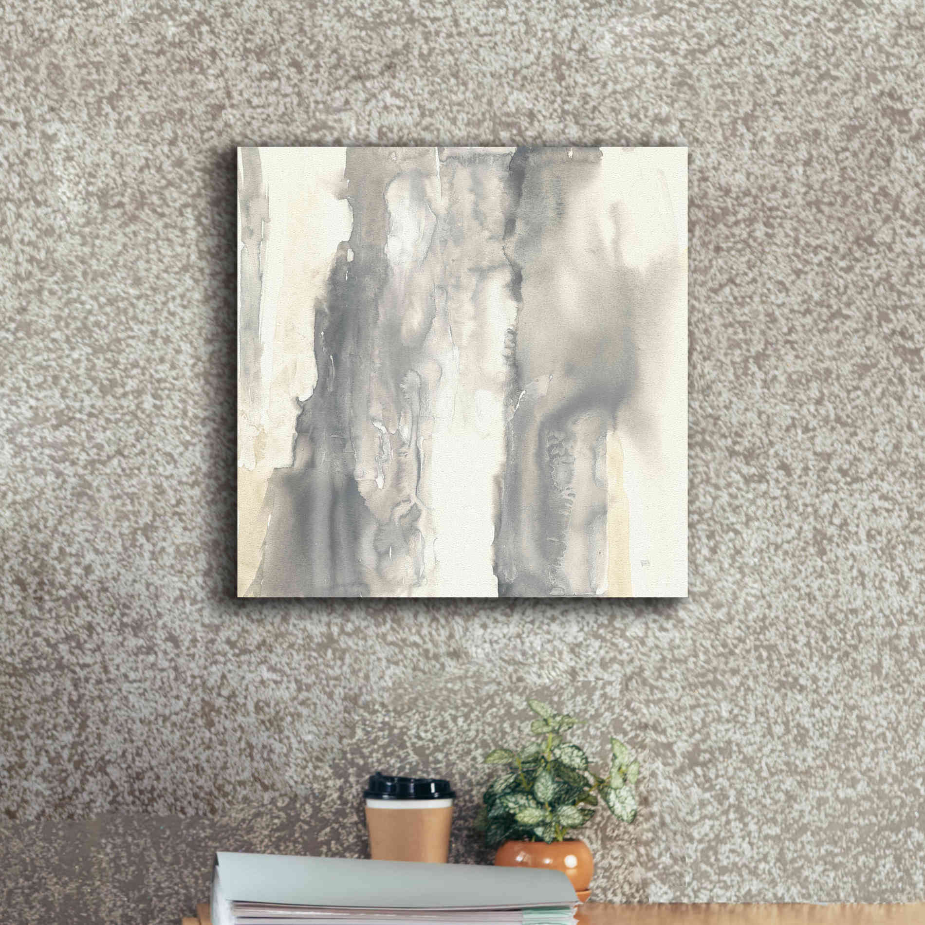 'Pale Taupe II' by Chris Paschke, Giclee Canvas Wall Art,18 x 18