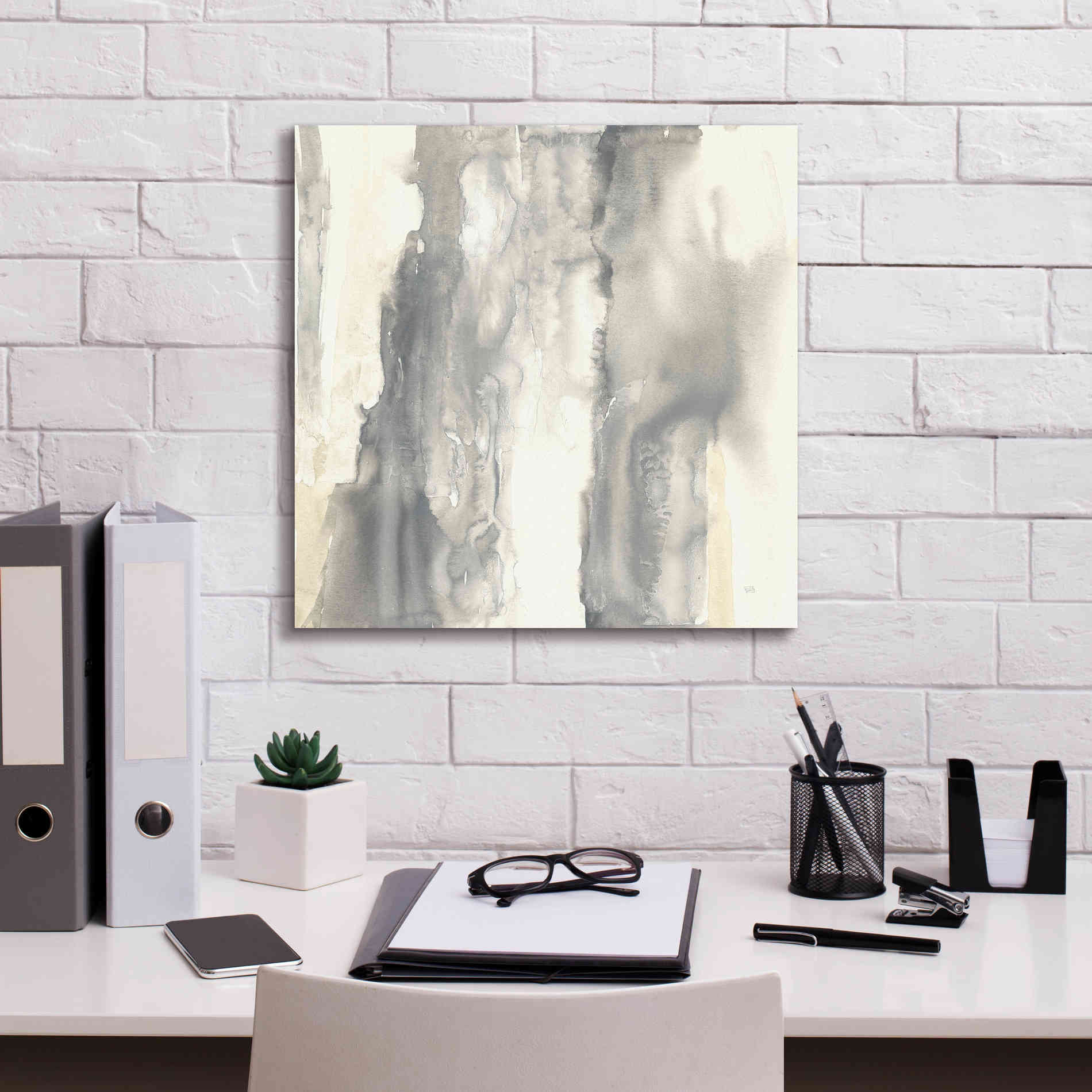 'Pale Taupe II' by Chris Paschke, Giclee Canvas Wall Art,18 x 18