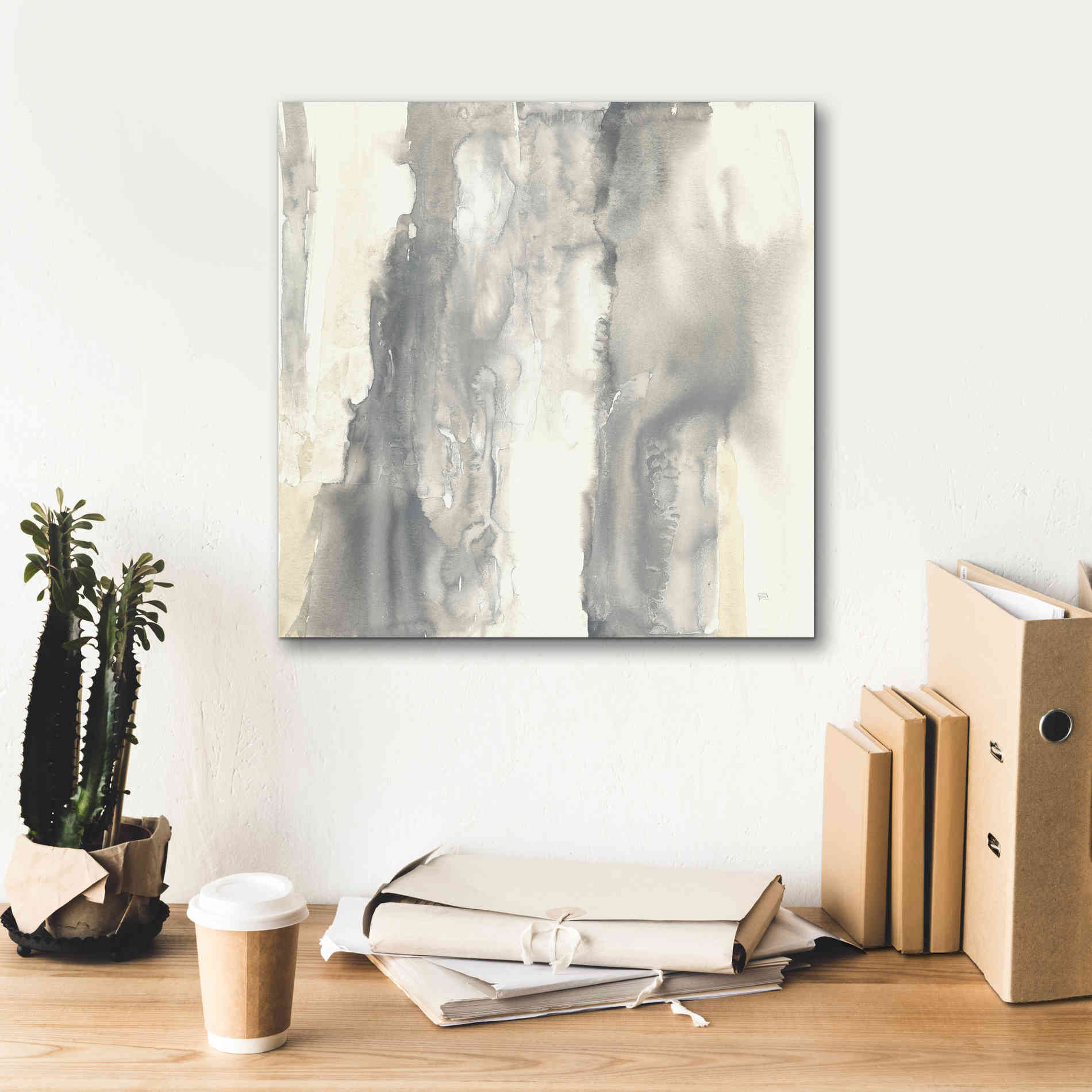 'Pale Taupe II' by Chris Paschke, Giclee Canvas Wall Art,18 x 18