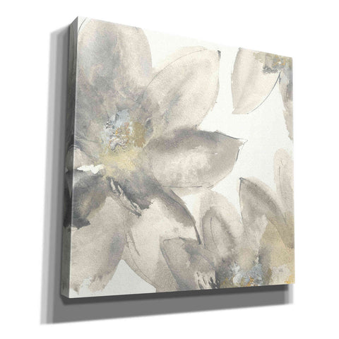 Image of 'Gray And Silver Flowers I' by Chris Paschke, Giclee Canvas Wall Art
