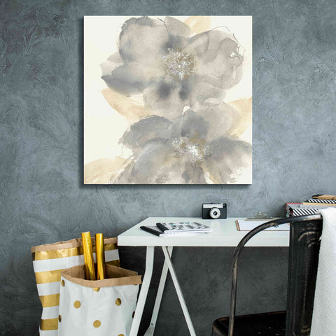 Image of 'Floral Gray II' by Chris Paschke, Giclee Canvas Wall Art,26 x 26