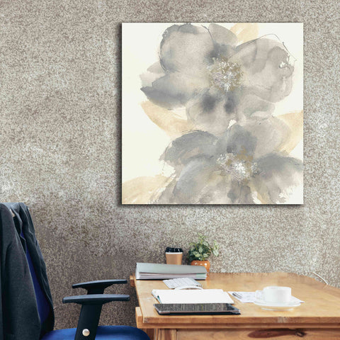 Image of 'Floral Gray II' by Chris Paschke, Giclee Canvas Wall Art,37 x 37