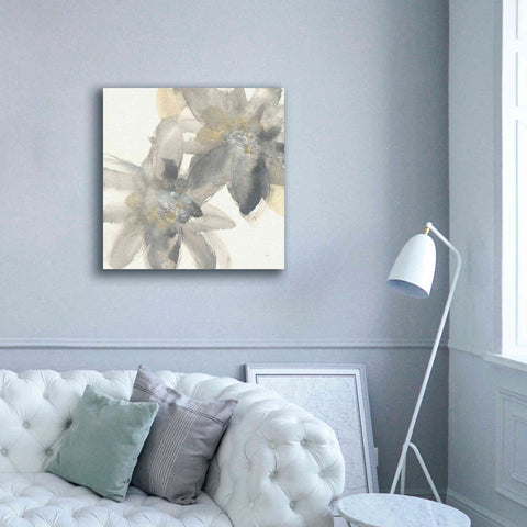 Image of 'Gray And Silver Flowers II' by Chris Paschke, Giclee Canvas Wall Art,37 x 37