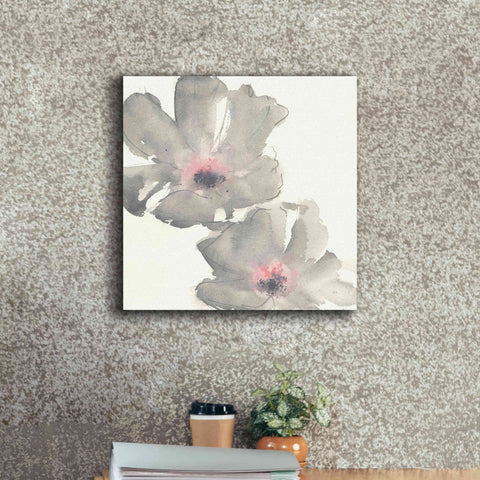 Image of 'Gray Blush Cosmos I' by Chris Paschke, Giclee Canvas Wall Art,18 x 18