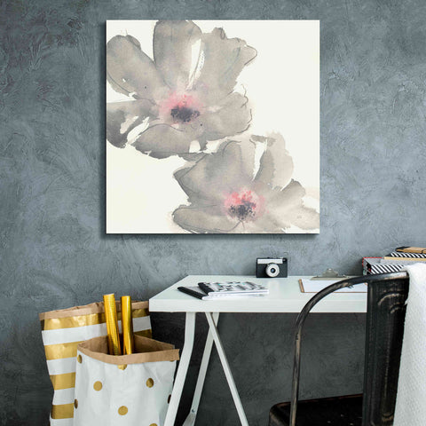 Image of 'Gray Blush Cosmos I' by Chris Paschke, Giclee Canvas Wall Art,26 x 26