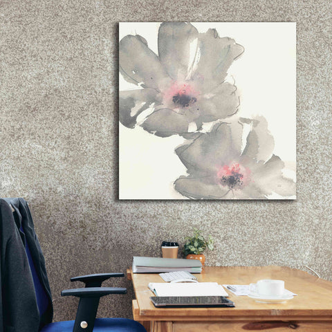 Image of 'Gray Blush Cosmos I' by Chris Paschke, Giclee Canvas Wall Art,37 x 37