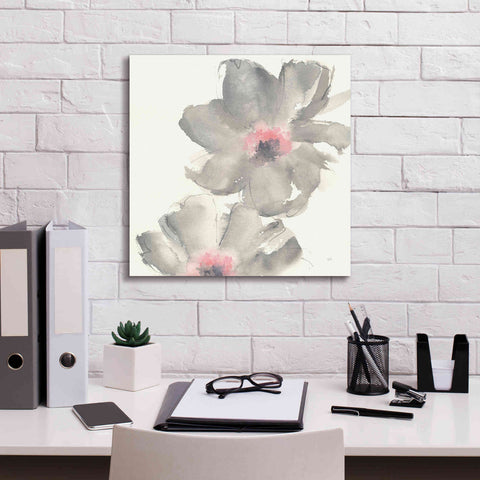 Image of 'Gray Blush Cosmos II' by Chris Paschke, Giclee Canvas Wall Art,18 x 18