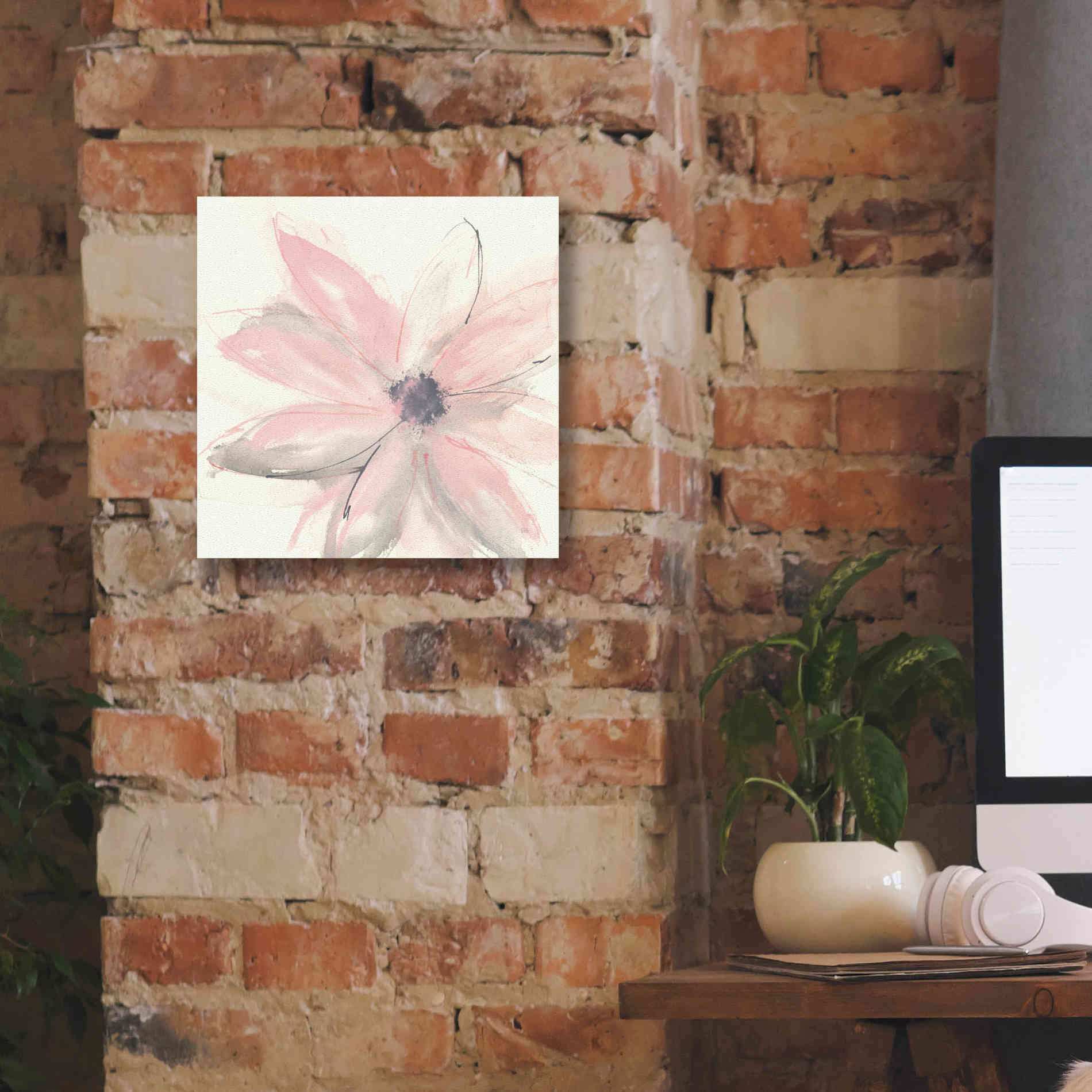 'Blush Clematis I' by Chris Paschke, Giclee Canvas Wall Art,12 x 12