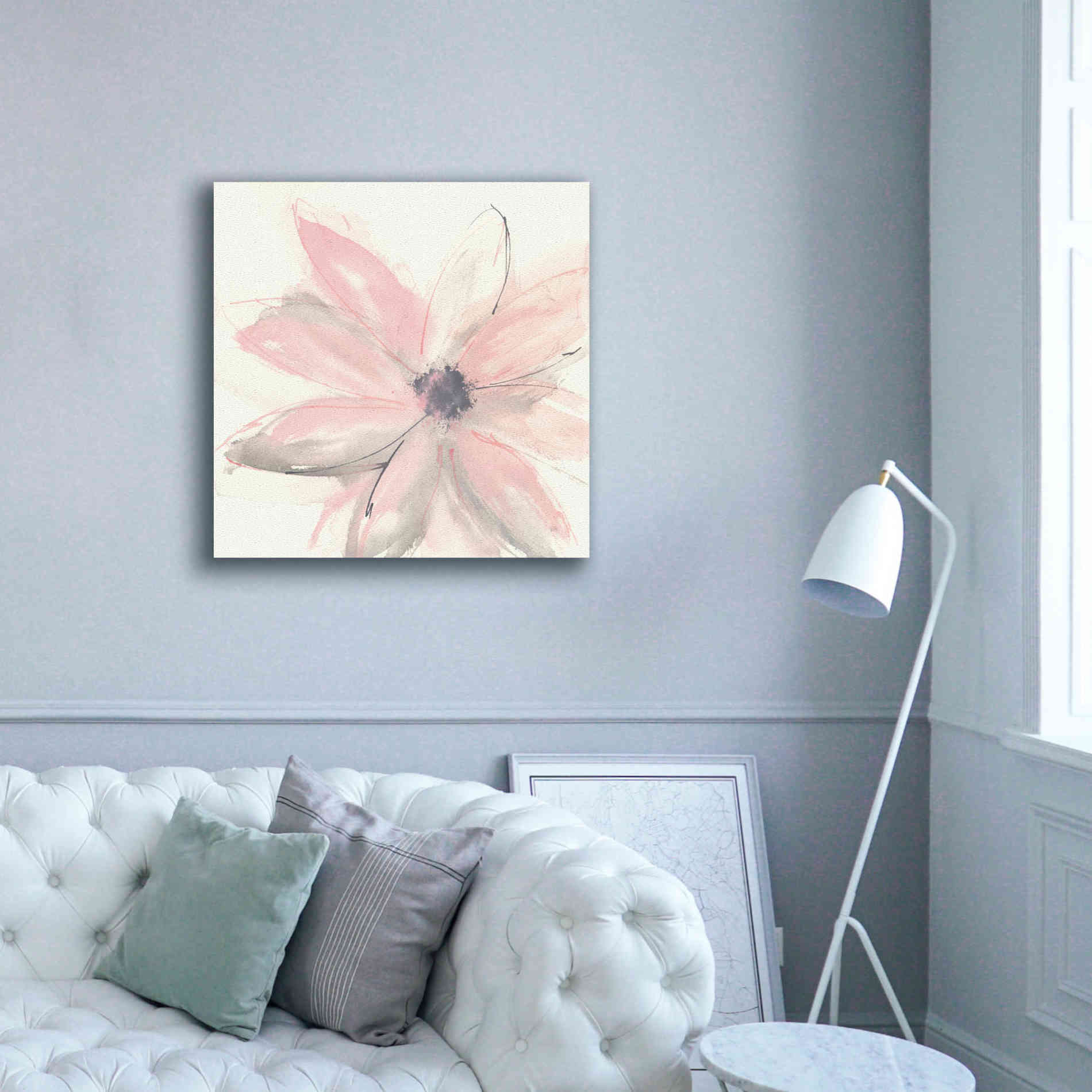 'Blush Clematis I' by Chris Paschke, Giclee Canvas Wall Art,37 x 37