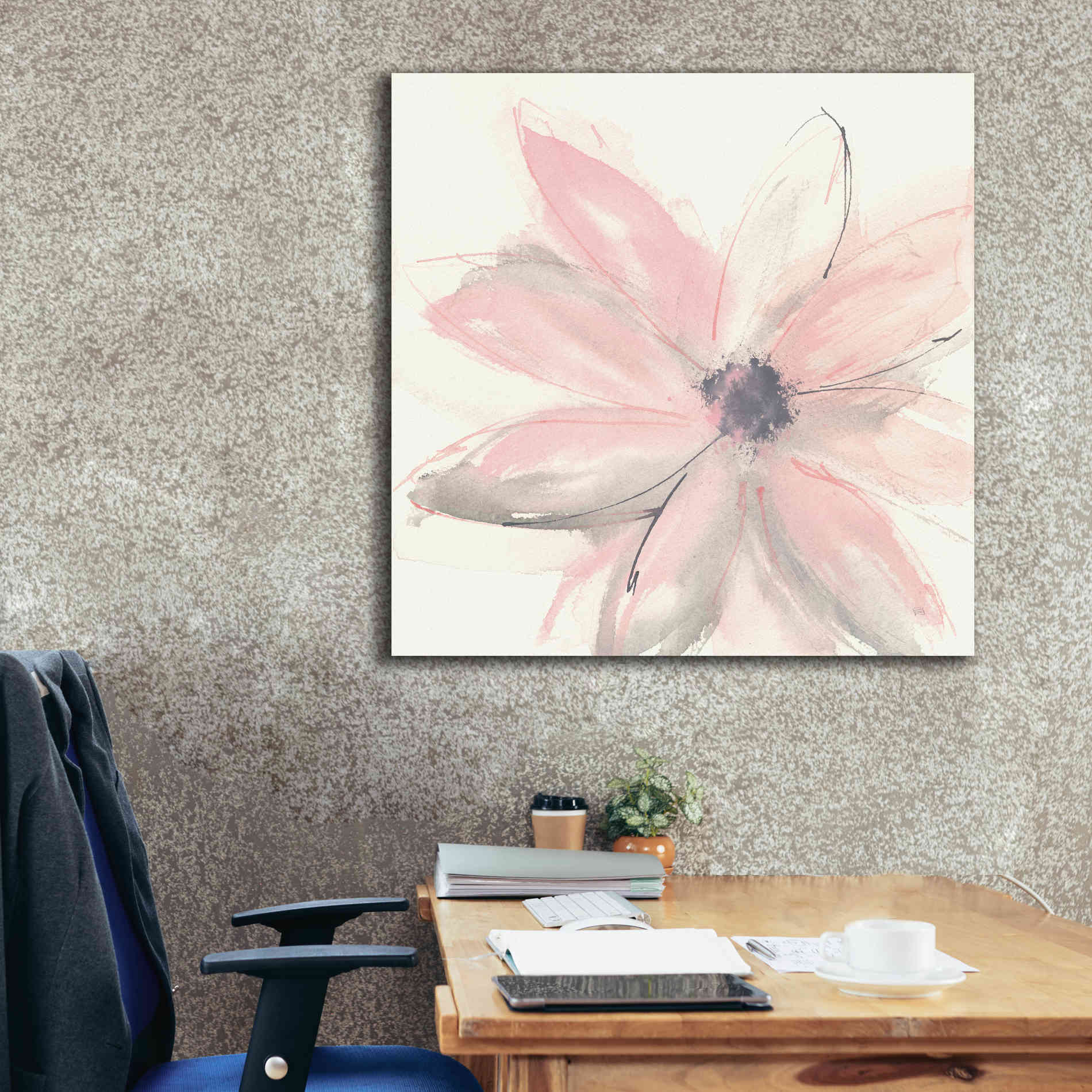 'Blush Clematis I' by Chris Paschke, Giclee Canvas Wall Art,37 x 37