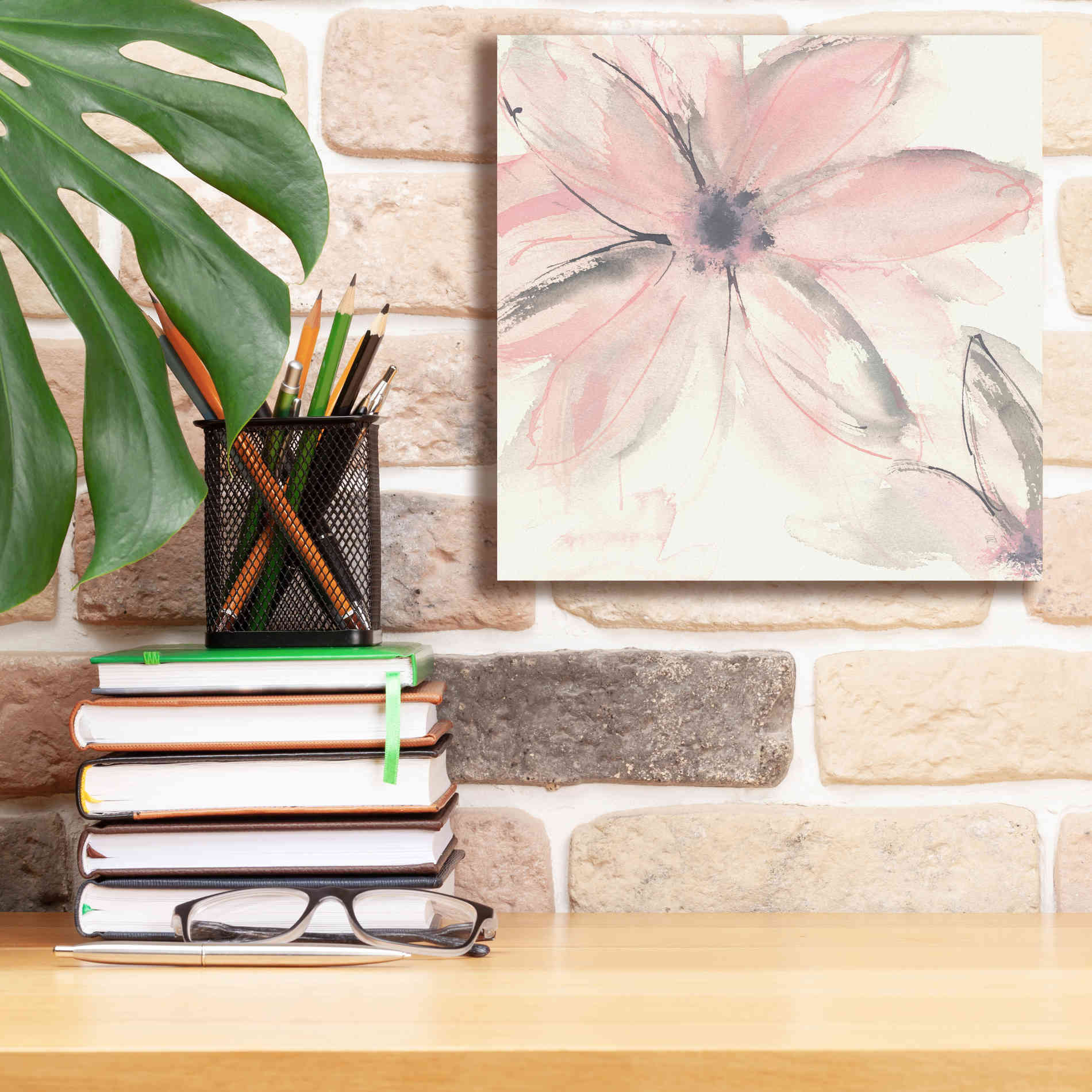 'Blush Clematis II' by Chris Paschke, Giclee Canvas Wall Art,12 x 12