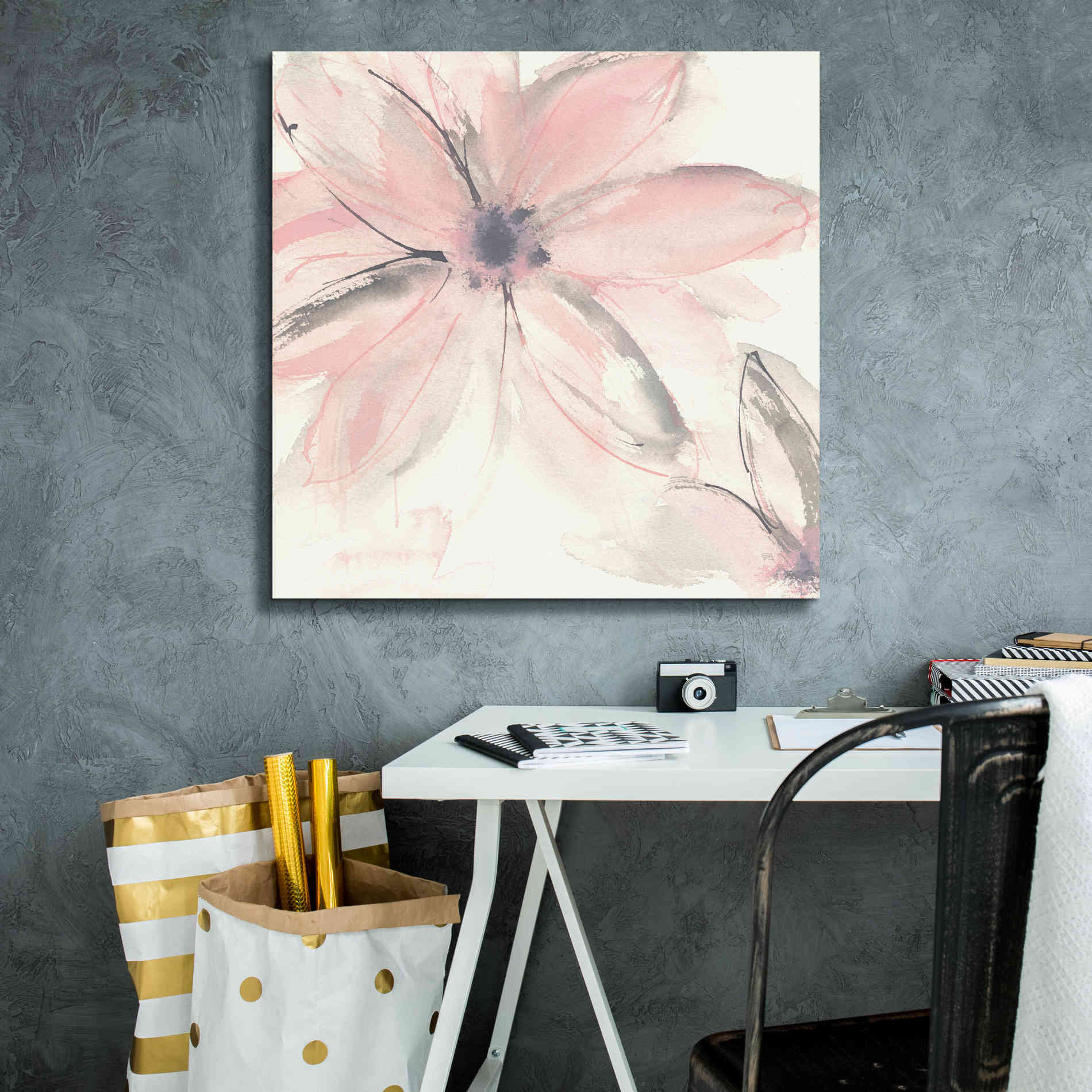 'Blush Clematis II' by Chris Paschke, Giclee Canvas Wall Art,26 x 26