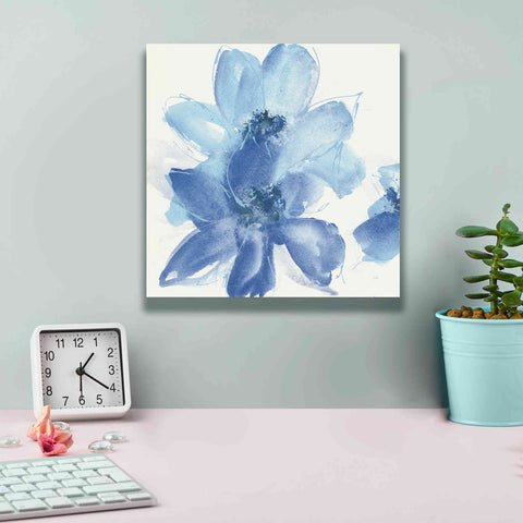 Image of 'Cobalt Clematis I' by Chris Paschke, Giclee Canvas Wall Art,12 x 12