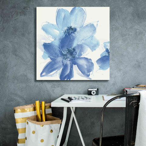 Image of 'Cobalt Clematis I' by Chris Paschke, Giclee Canvas Wall Art,26 x 26