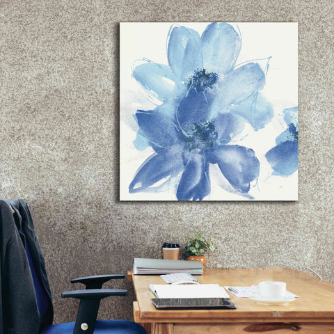 Image of 'Cobalt Clematis I' by Chris Paschke, Giclee Canvas Wall Art,37 x 37