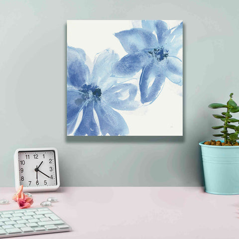Image of 'Cobalt Clematis II' by Chris Paschke, Giclee Canvas Wall Art,12 x 12