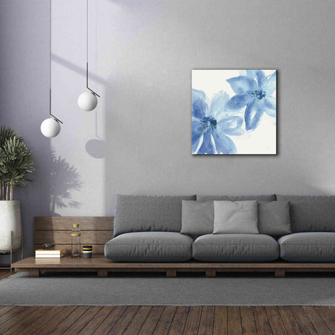 Image of 'Cobalt Clematis II' by Chris Paschke, Giclee Canvas Wall Art,37 x 37