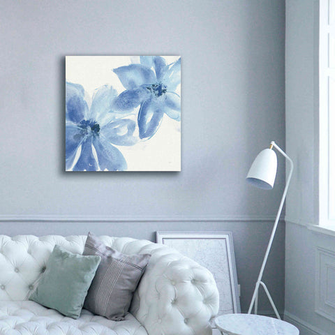 Image of 'Cobalt Clematis II' by Chris Paschke, Giclee Canvas Wall Art,37 x 37