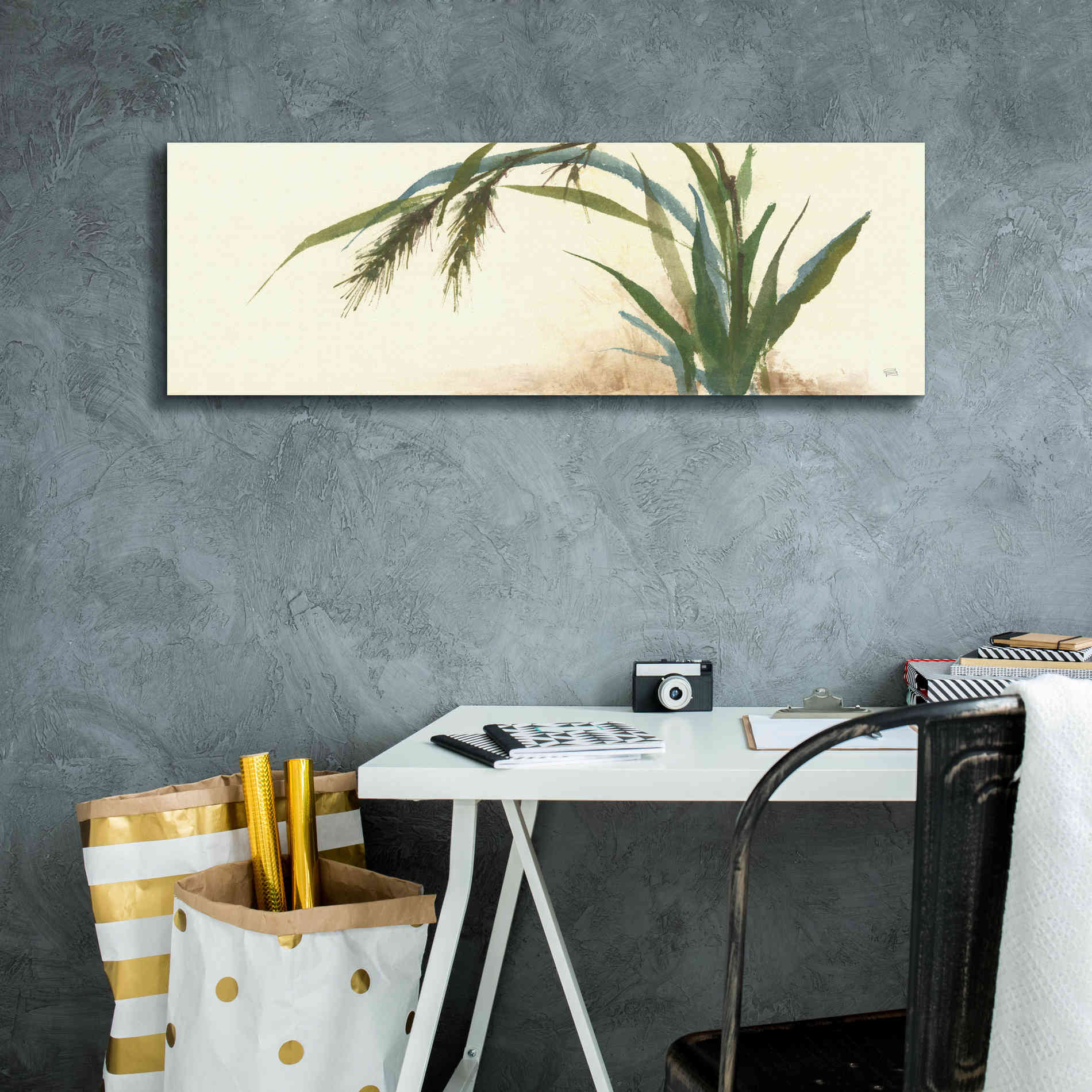 'Horizontal Grass II' by Chris Paschke, Giclee Canvas Wall Art,36 x 12