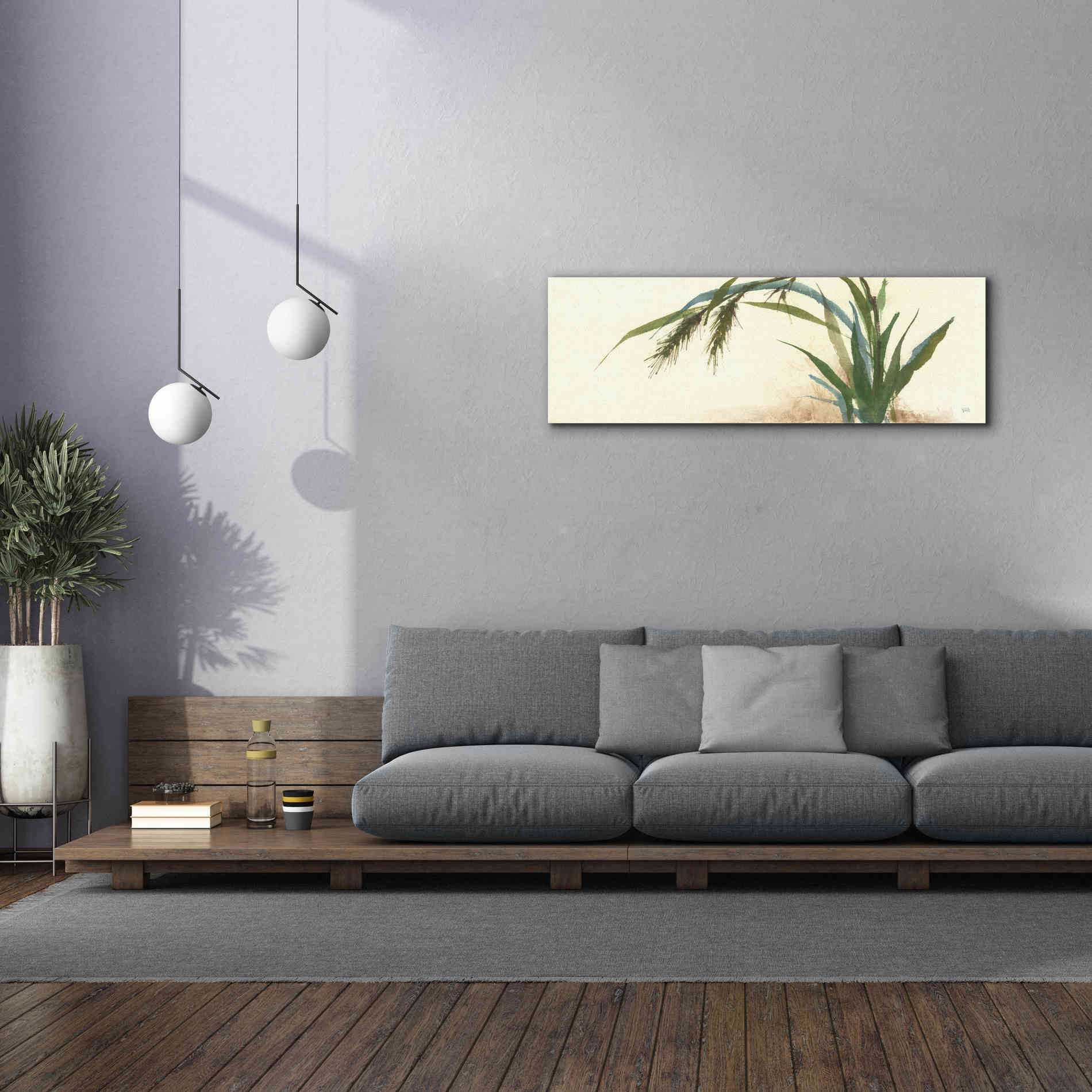 'Horizontal Grass II' by Chris Paschke, Giclee Canvas Wall Art,60 x 20