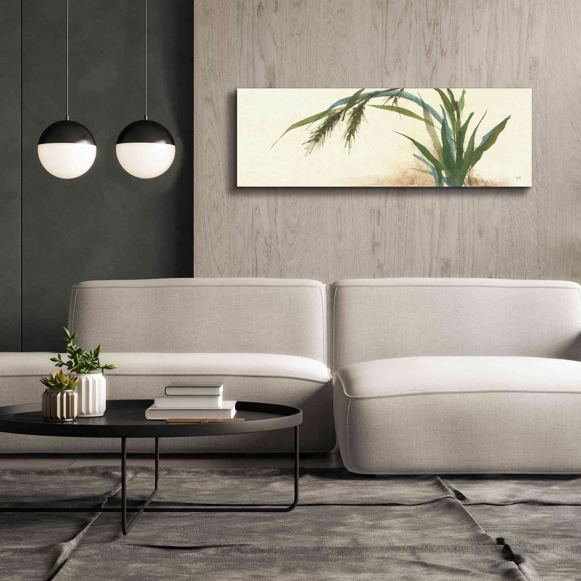 'Horizontal Grass II' by Chris Paschke, Giclee Canvas Wall Art,60 x 20