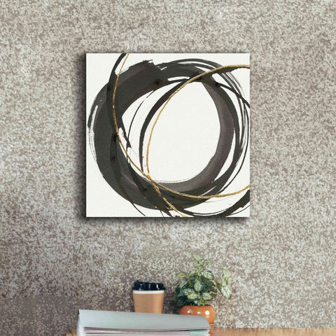 Image of 'Gilded Enso I' by Chris Paschke, Giclee Canvas Wall Art,18 x 18