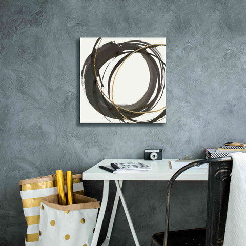 Image of 'Gilded Enso I' by Chris Paschke, Giclee Canvas Wall Art,18 x 18