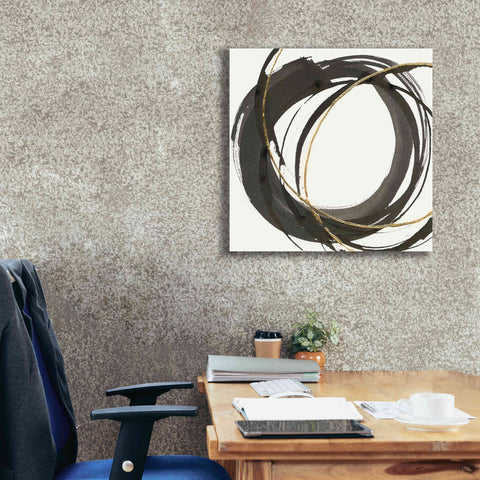 Image of 'Gilded Enso I' by Chris Paschke, Giclee Canvas Wall Art,26 x 26