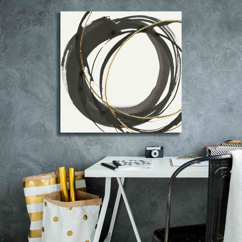 Image of 'Gilded Enso I' by Chris Paschke, Giclee Canvas Wall Art,26 x 26