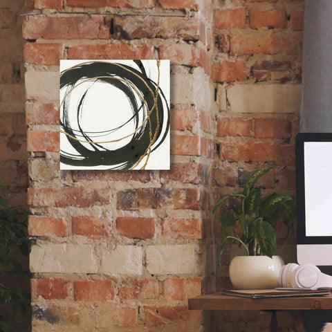 Image of 'Gilded Enso II' by Chris Paschke, Giclee Canvas Wall Art,12 x 12