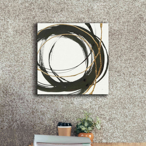 Image of 'Gilded Enso II' by Chris Paschke, Giclee Canvas Wall Art,18 x 18