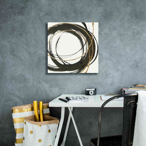 Image of 'Gilded Enso II' by Chris Paschke, Giclee Canvas Wall Art,18 x 18